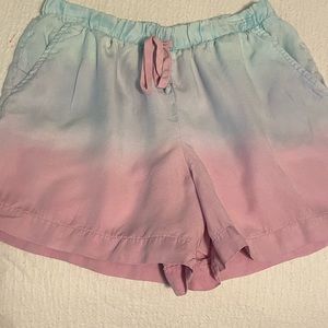 Bella Dahl girls blue, purple and pink shorts